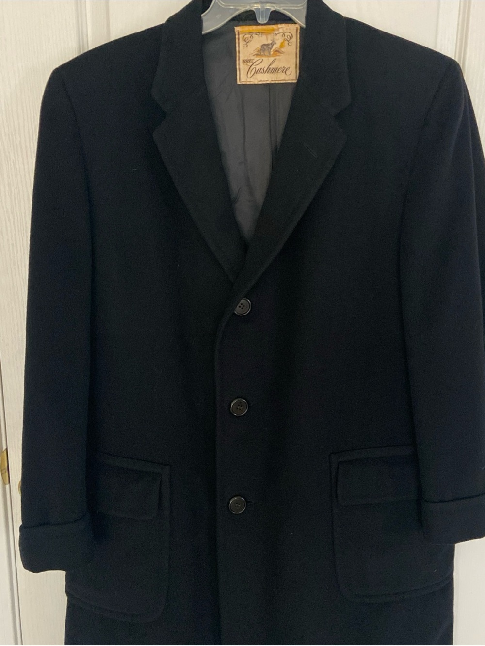 Cashmere Overcoat in Black